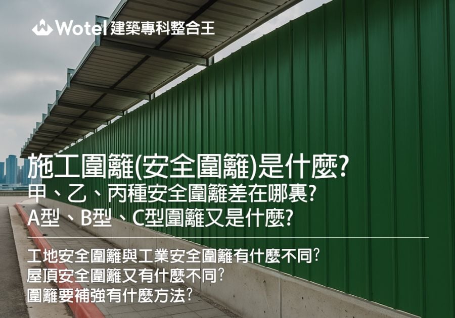 施工圍籬(安全圍籬)是什麼?甲、乙、丙種安全圍籬差在哪裏?A型、B型、C型圍籬又是什麼?